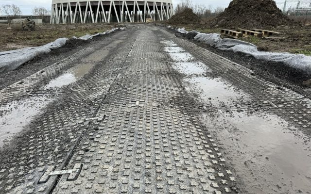 Dočasná komunikace při výstavbě v tepelné elektrárně Dětmarovice